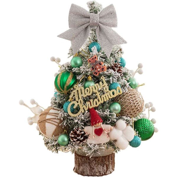 (Grön) Mini Julgran för Skrivbord, 45CM Mini Julgran för Skrivbord