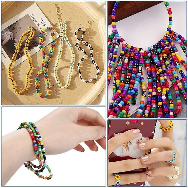 24 000 st Glasfröpärlor Små pärlor Assorted Kit Opaka färger Craft Seed Beads