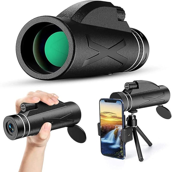 Hd80x100 Monokulär Teleskop, Bak4 Prisma Monokulär Teleskop För Vuxna Barn, Kompakt Bärbar För Fågelskådning