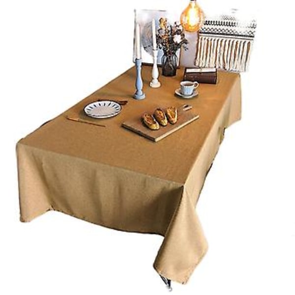 Rektangulære duker, vaskbare, for bordtrykk. Rektangulær duk for kjøkken, spisestue, lin, Thanksgiving, jul, høstdekorasjon (