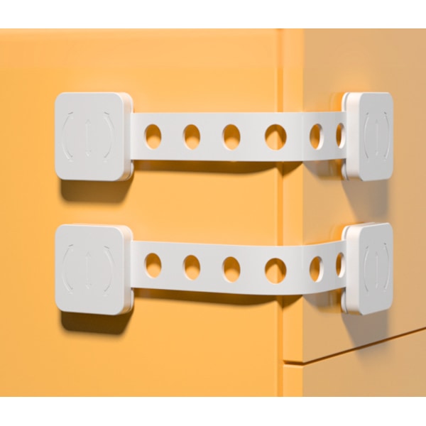 4 kpl vauvan turvalukkoa, salvat kaapin lukot lapsille, valkoinen, 21*3,8 cm