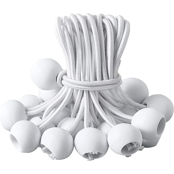 50 stk. elastiske kugle bungee-snore, presenningstrammer til pavillon, lejr