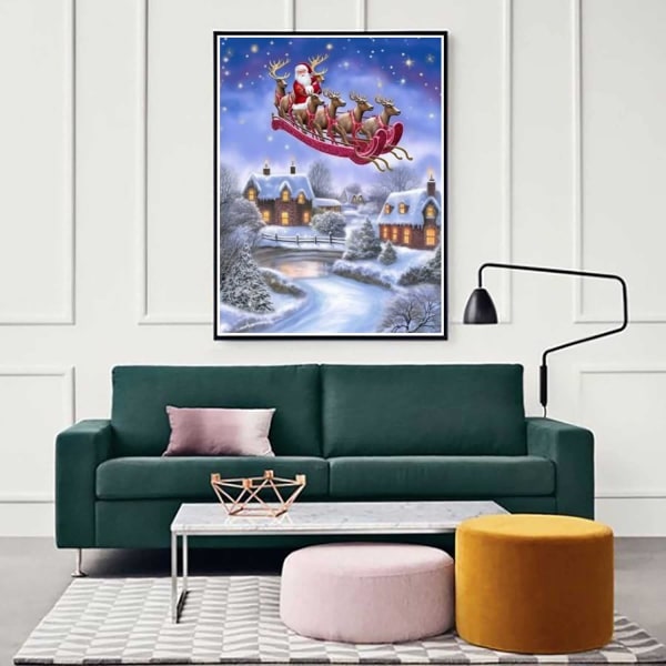 5D Jule Diamantmaleri Jul, DIY Diamantmaleri Kit