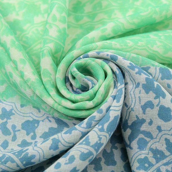 Grön bladscarf, 180-85cm