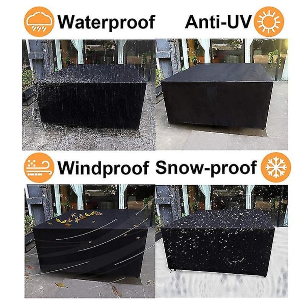 Vanntett hagemøbeltrekk for bordterningsete utendørs（250*250*90CM）