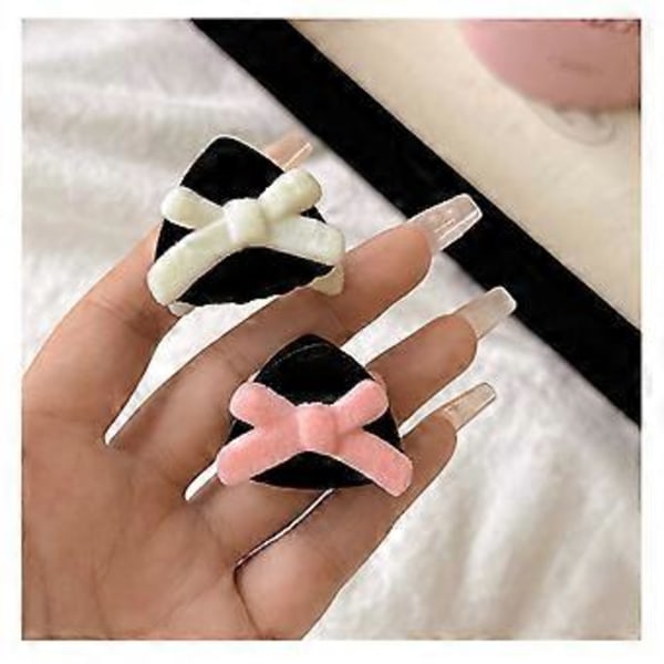 Mini Sløyfe Hårklype Prinsesse Katteøre Hårnål Søt Håndlaget Søt Hårøre Nåler Hårnål Hodeplagg for Kvinner Jenter Rosa Pink