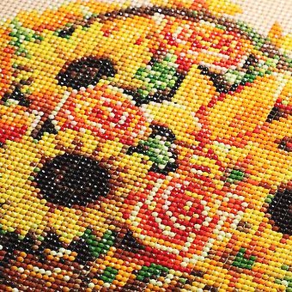 5D Diamantmålning Kit Blomma, DIY Diamantmålning Full, Komplett Diamantmålningskit Diamantmålning Rund Diamantmålningskit Strass Konst Wa