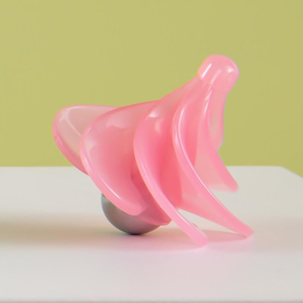 2 stk. Spinning Top Vind Gyro Blæs Gyro Vind Blæs Drej Gyro Desktop Dekompression Legetøj Luftstrøm Spinning Gyro（Pink）