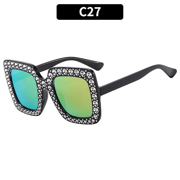Børns solbriller Børns Rhinestone firkantede diamant solbriller Retro S
