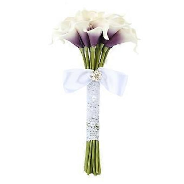 Almindelig Calla Kunstig Blomst Brudebuket Bryllupsfest Hjem Dekoration Lilla