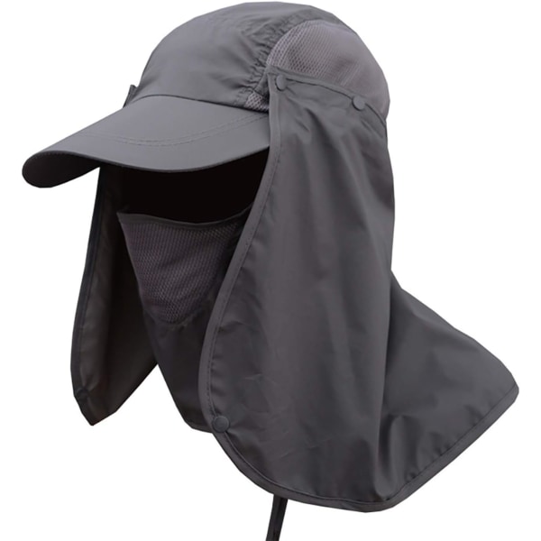 Avtagbar solskydd hatt 3 i 1 hel ansiktsmössa Anti UV Full Protect