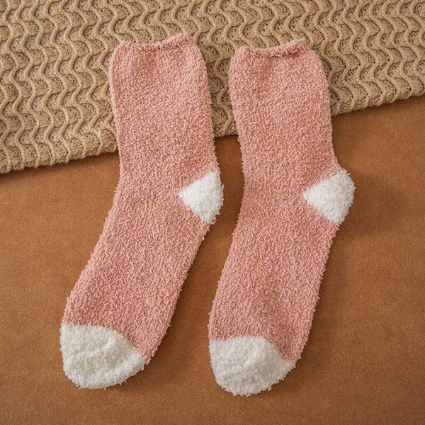 5 par korallfleece sokker
