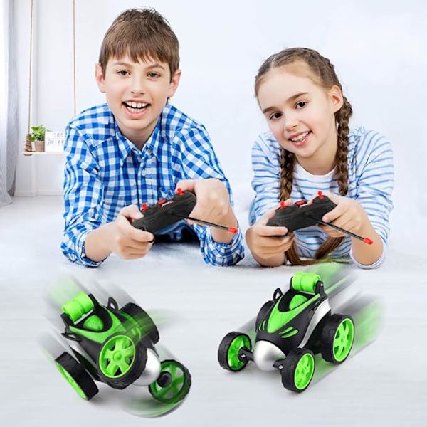 Kauko-ohjattava auto, lasten lelut 3 4 5 6 7 8 9 10 vuotta vanha radio-ohjattava auto 360° pyörivä mini RC temppuauto kilpa-auto syntymäpäivälahjat poika tyttö pelit ulkona sisällä