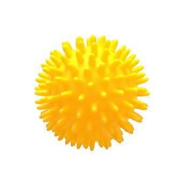 Pigmassagebolde Træningsbold Håndholdt Multipurpose Kompakt Bærbar Manuel Plantar Bolde Piggede Massageruller til Nakke Ryg Fødder 8cm (Gul) Yellow