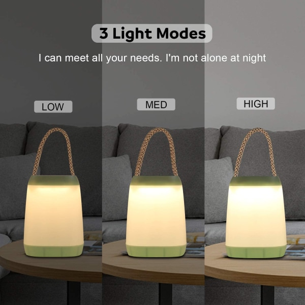 LED Camping Lys Bærbar LED Teltlykt 3 Moduser for Backpacki