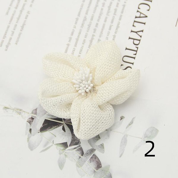 Håndlavede Burlap Blomster Assorteret Burlap Rose Til Bryllupsdekoration（B）