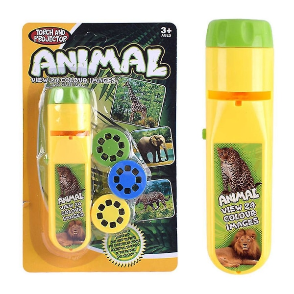 Kids Torch Projector 24 Patterns Fun Flashlight Educational Toy Gifts Animal