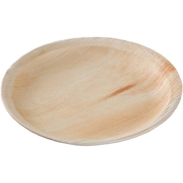 Palmware Korkealaatuiset palmunlehtilautaset I 25 kappaletta palmunlehden pyöreät lautaset Ø25 cm I Bio hajoava juhlatarvikkeet Nopeasti hajoava