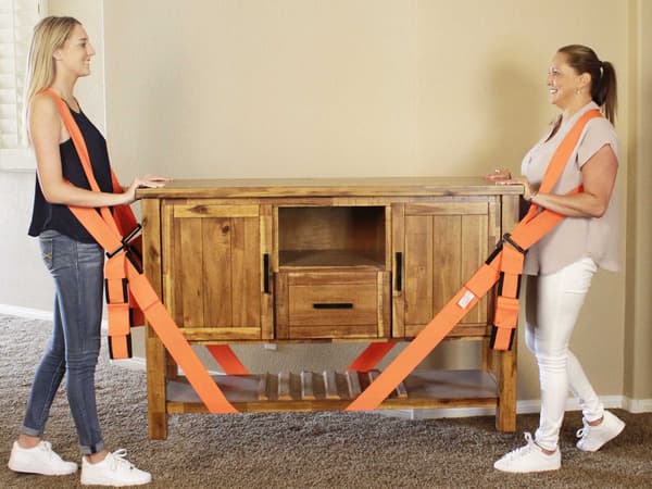 Shoulder Dolly flyttebælter - løftestropper til 2 flyttemænd - flyt,