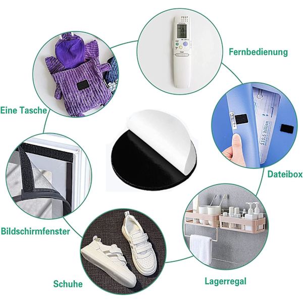 Kaksipuolinen itseliimautuva teippi Musta kaksipuolinen teippi Itseliimautuva Vahvistaa Kaksipuolinen nylon tarranauha Ommeltava teippi Liima seiniin, lattioihin, laseihin, muoviin 50 kpl (Pyöreä)