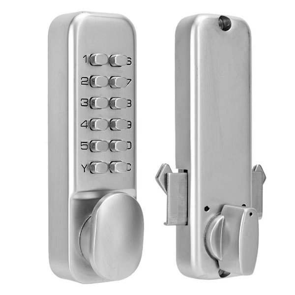 Digital kodelås dør lås - Krom - Vejrbestandig KeyPad C