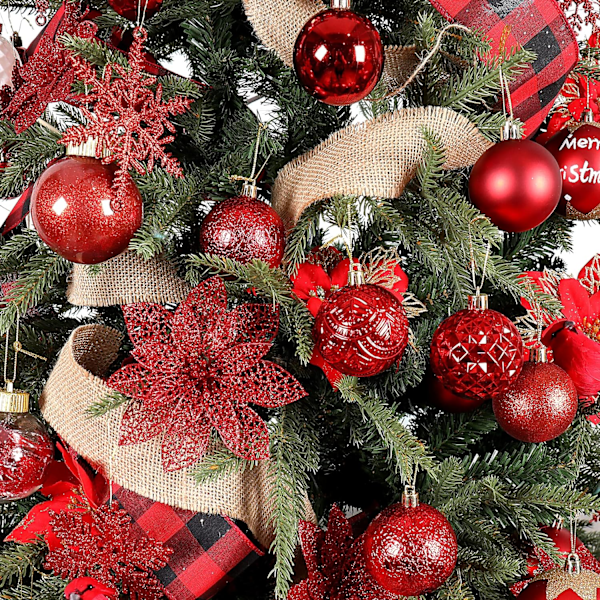 1 stk. julekugler i plast, der ikke går i stykker, julepynt til Ch