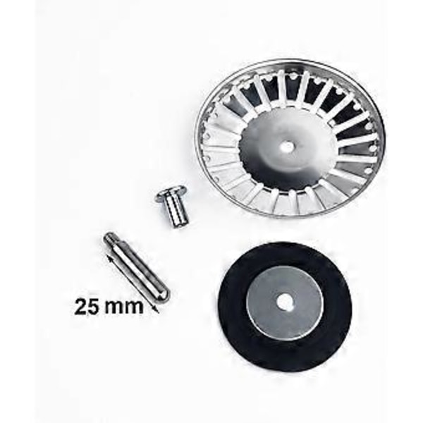 Diskho Filter, Diskbänksplugg, Diskho Filterlock, Rostfri Diskho Sil, Diameter 84mm, Stolplängd 25mm