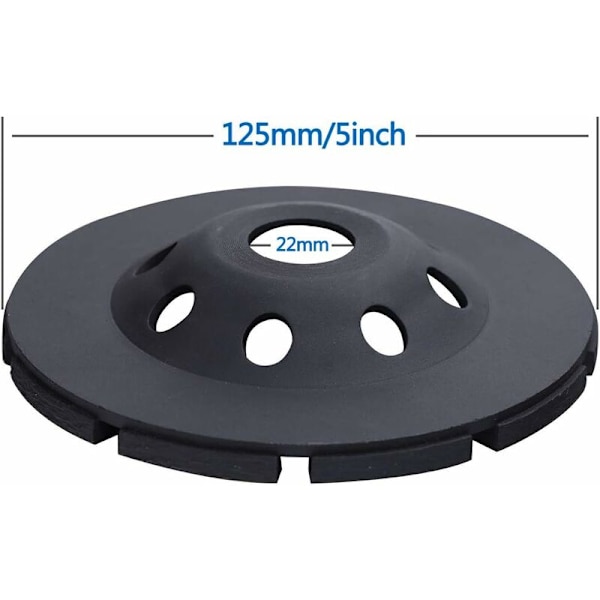 Betonijyrsintätimantti 125 mm. Hiovahionopyörä Con
