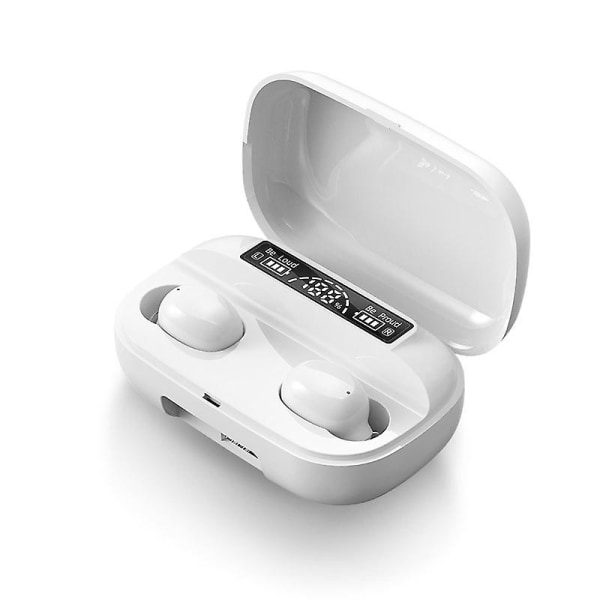 T6 Tws Bluetooth 5.2 Wireless In-ear Headset Hifi Surround Sound With Charging Case Touch Control（White）