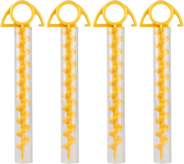 4 x Campingteltplugger Pluggfester Plastteltplugger med skrue