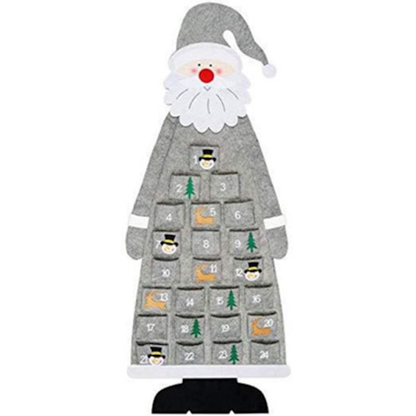 Joulukalenteri, 45 * 115cm harmaa, Joulu Adventti kalenteri DI