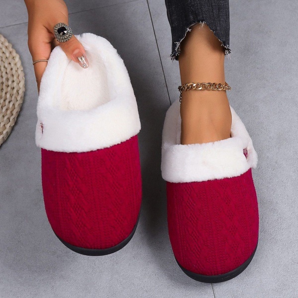 （42-43）cotton slippers warm flat slippers slippers slippers