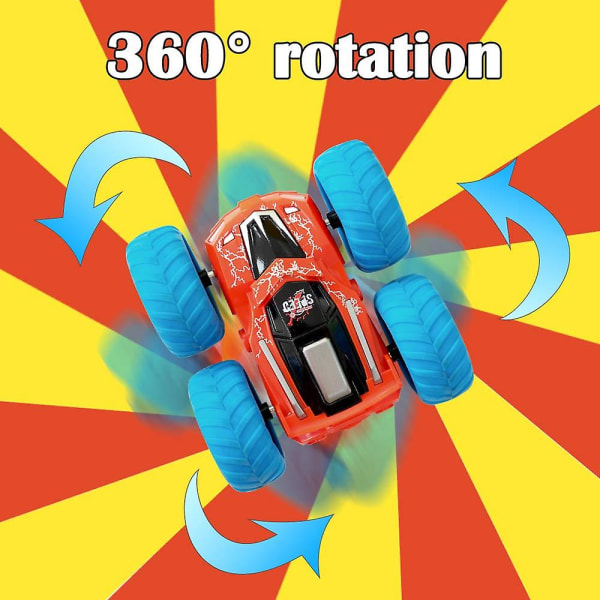 360 Cool Flip Stunt Friktionsdrivna Inertial Monster Truck Leksaksbilar Inomhus&Utomhus Leksak Present Grön