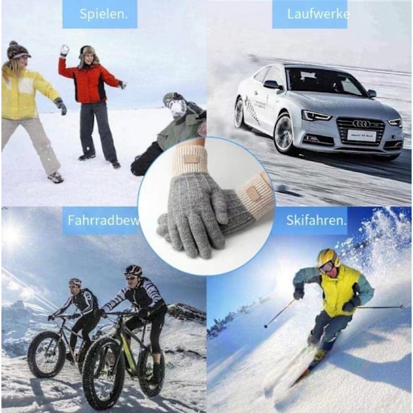 Cykelhandskar Pekskärmhandskar Stickade Fingerlösa Handskar