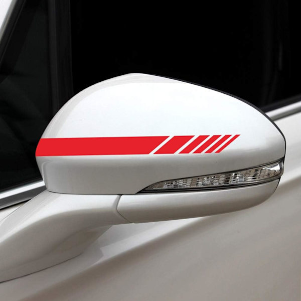 6X Bilklistermærke, Side Stripe Sticker Vinyl Decal Bil Side Grafisk
