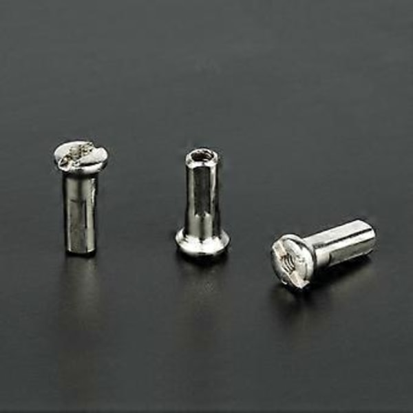 50 stk./pakke Cykel Racer Cykler Nippel 12G 13G 14G Ultralet Høj Styrke Sort Sølv Eger Nippel Cykel Eger Hætte 50 stk 14G sølv 12mm 50pc 14G silver 12mm
