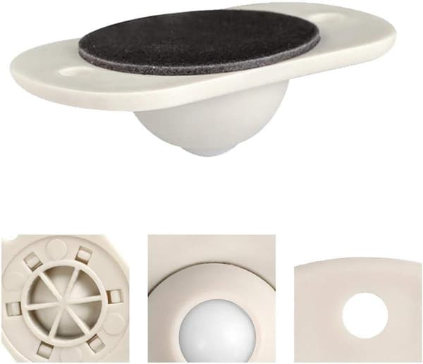 Itsekiinnittyvät pyörivät pyörät, Mini Cute Caster Solid Plastic Whee