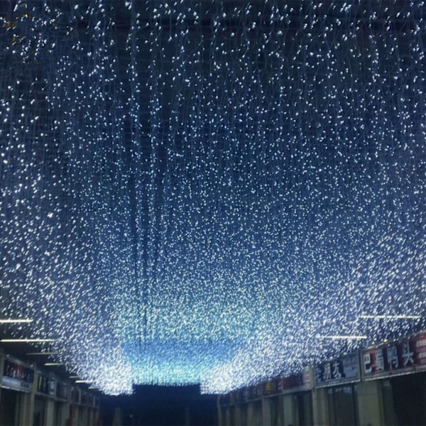 Sininen 5 * 0.8 metriä - pistokkeellinen versio + hännän liitäntä, LED-värivalo
