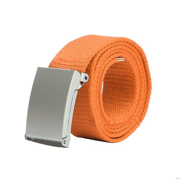 Mænd Kvinder Plain Webbing Canvas Spænde Tilbehør Bælte