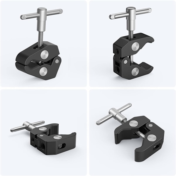 Super Clamp Pakke med 2 til Stativben, Kameramonitor, LED-lys