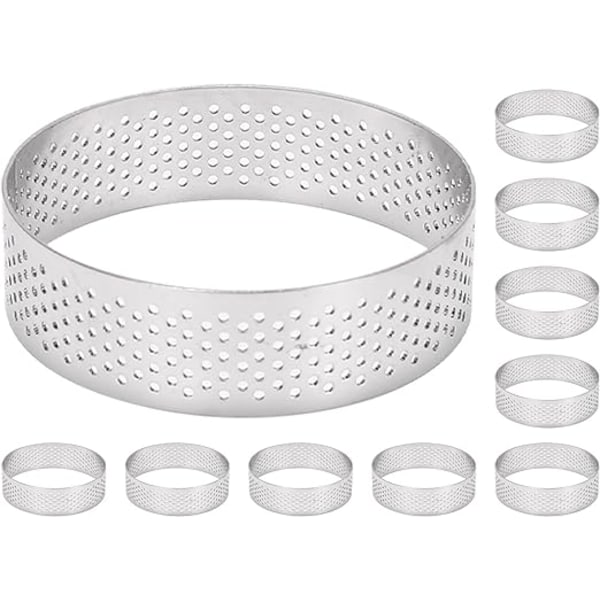 10 Pieces Series Circular Rings with Holes Stainless Steel Fruit