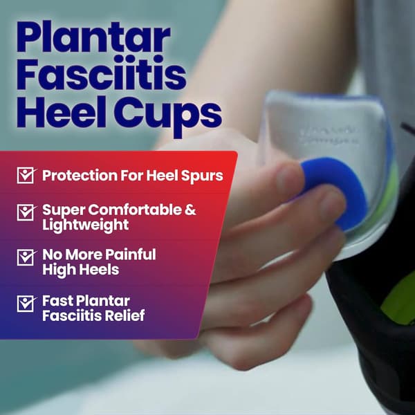 6 par gelhælputer for plantar fasciitt - silikonhælputer