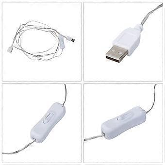 USB-strömkabel hane till hona USB-laddningssladd stöder 5V2A USB-fläkt takfläkt USB-lampa with switch