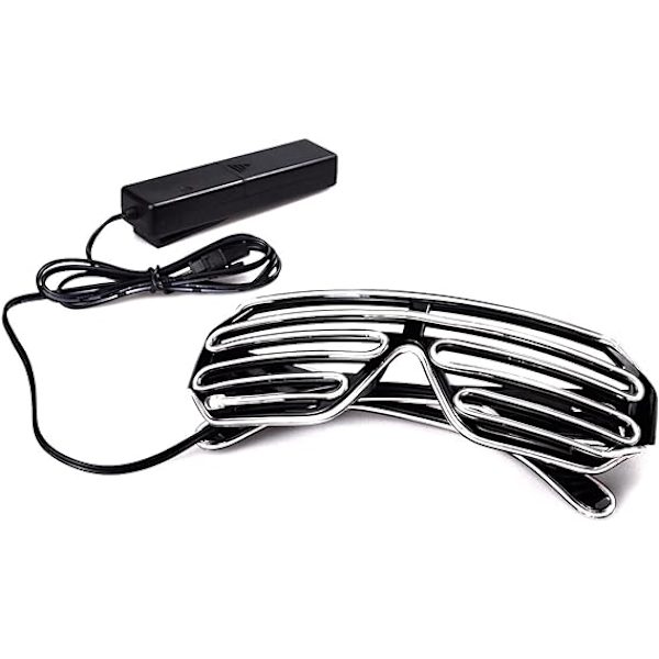 Valoisa suljin neon rave -lasit El Wire LED -aurinkolasit ääni A