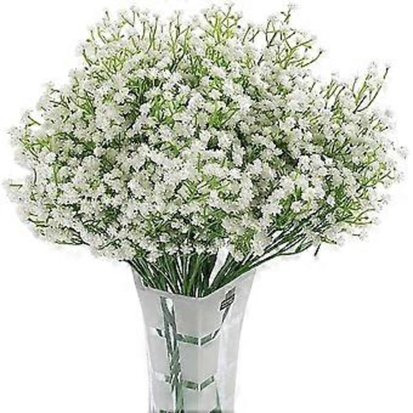 10 st 5-grenad 25 mesh A vit - blomsterarrangemang för hemmet plastblommor