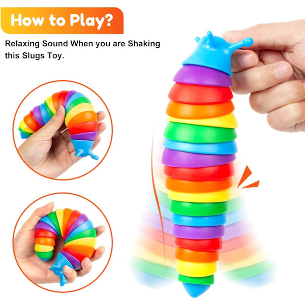 3D Snigelmördare Leksak, Flexibel Tryckt Ledat Snigelmördare Leksak