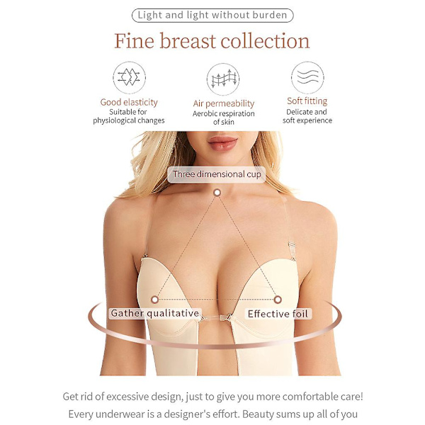 Heldelat underwire-behå i ett stycke, sexig bralette-underkläder, stor byst, visar liten, samlande behå (M)
