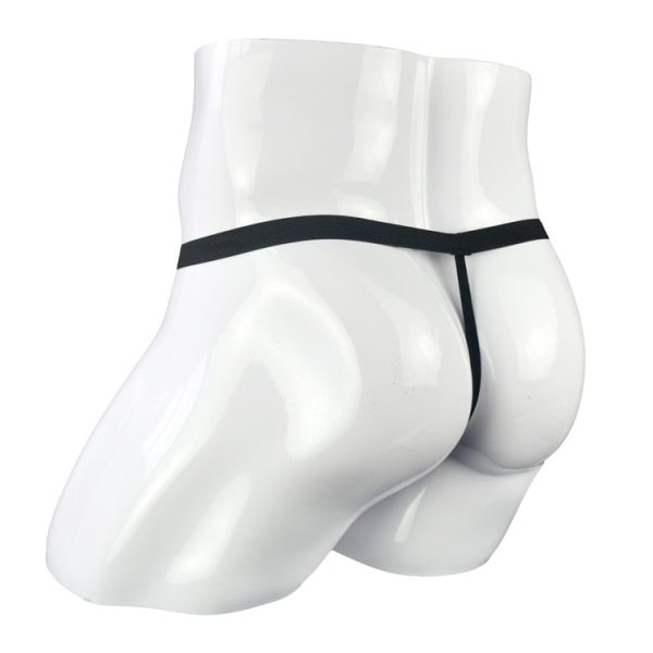 Män Manliga Sex Underkläder Trosor Låg Midja Imitation Läder G-String T-byxor