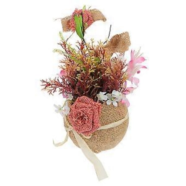 Simulerings Blomsterkorg Sidenblomsterkorg Ornament Linne Sidenblomsterdekor