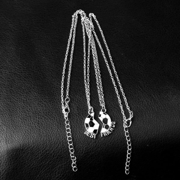 Necklace for best friends with soccer silver